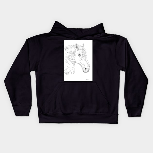 Horse Kids Hoodie by NYWA-ART-PROJECT
